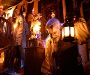 пазл Haunted дома на Хэллоуин
